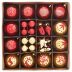 Weihnachtskugel-Set 40 pcs Gold und Rot Kunststoff – Bild 3
