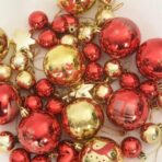 Weihnachtskugel-Set 40 pcs Gold und Rot Kunststoff – Bild 6