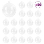 Weihnachtskugel-Set 50 pcs Transparent Ø 5 cm Kunststoff – Bild 2