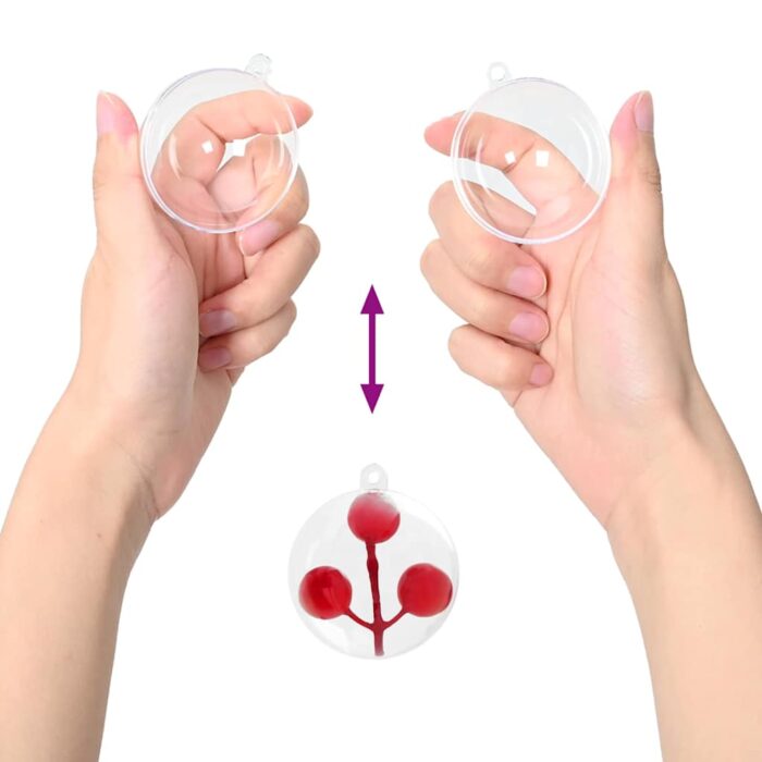 Weihnachtskugel-Set 50 pcs Transparent Ø 5 cm Kunststoff – Bild 7