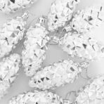 Christmas Pine Cone Ball 40 pcs Silber Kunststoff – Bild 5