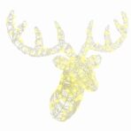 Rentierkopf mit 140 LEDs Blau 68 x 36,5 x 62,5 cm Acryl