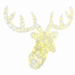 Rentierkopf mit 140 LEDs Blau 68 x 36,5 x 62,5 cm Acryl