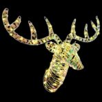 Rentier Zieh Schlitten Warmweiss 68 x 36,5 x 62,5 cm PET – Bild 2