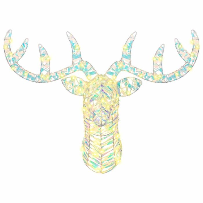 Rentier Zieh Schlitten Warmweiss 68 x 36,5 x 62,5 cm PET – Bild 3