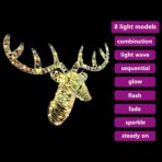 Rentier Zieh Schlitten Warmweiss 68 x 36,5 x 62,5 cm PET – Bild 7