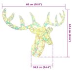 Rentier Zieh Schlitten Warmweiss 68 x 36,5 x 62,5 cm PET – Bild 8