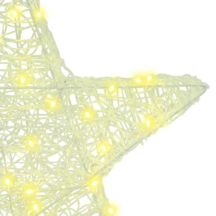 3D Stern mit 50 LEDs Warmweiss 55 x 53.5 x 10 cm Acryl – Bild 4