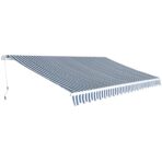Gelenkarmmarkise Handbetrieben 500 m Blau und Weiss