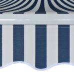 Gelenkarmmarkise Handbetrieben 500 m Blau und Weiss – Bild 4