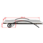 Sonnenliege mit Polster & Rollen Poly Rattan Schwarz – Bild 6