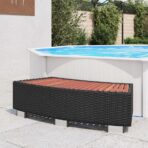 Spa-Einstiegsstufe Poly Rattan 92×45×25 cm Schwarz