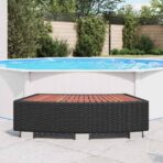 Spa-Einstiegsstufe Poly Rattan 92×45×25 cm Schwarz – Bild 3