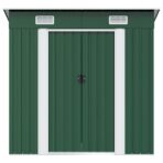 Gartenschuppen Grün Metall – Bild 5