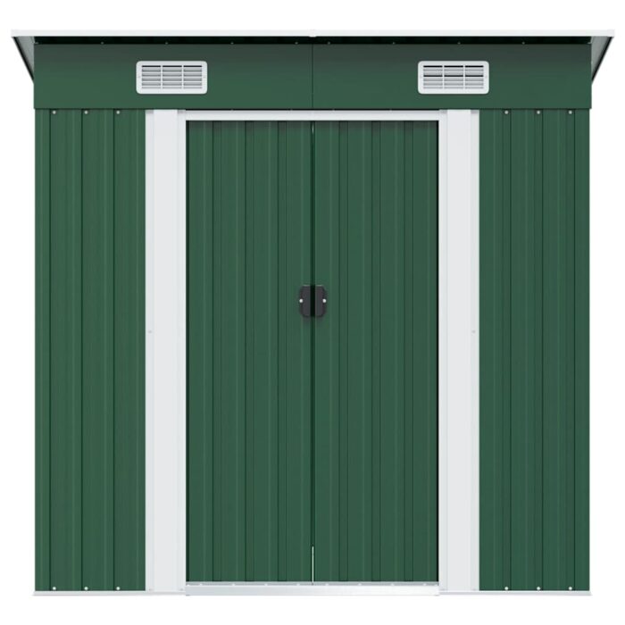 Gartenschuppen Grün Metall – Bild 5