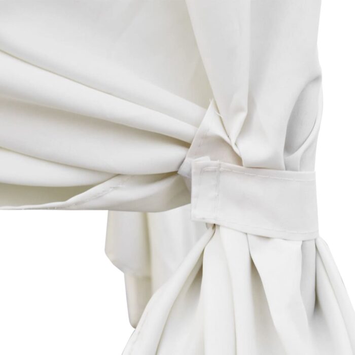 Outdoor-Loungebett mit Vorhang Poly Rattan Braun – Bild 10