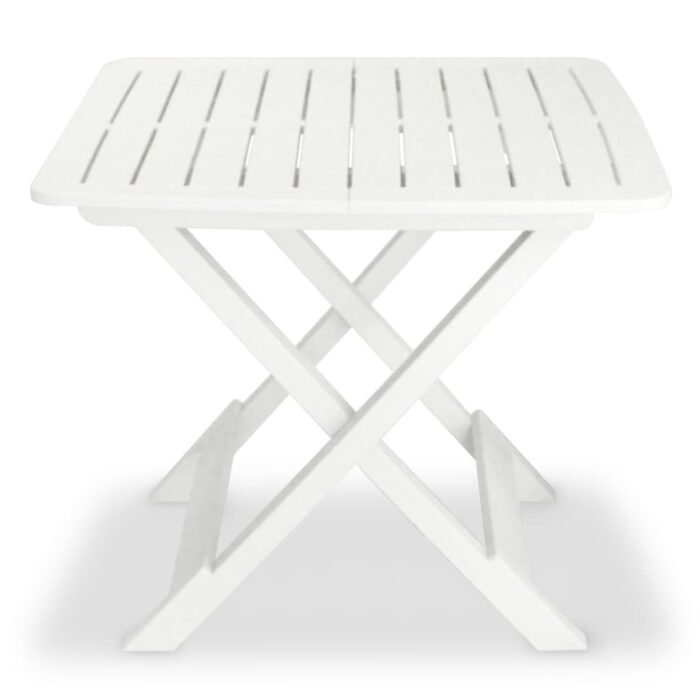 3-tlg. Bistro-Set Klappbar Kunststoff Weiss – Bild 2