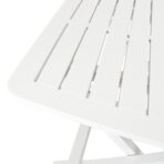 3-tlg. Bistro-Set Klappbar Kunststoff Weiss – Bild 5
