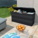 Gartenbox Schwarz 117×45×56 cm – Bild 2