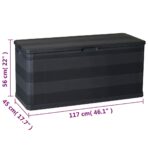 Gartenbox Schwarz 117×45×56 cm – Bild 8