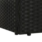 Gartenbett Schwarz 195×60 cm Poly Rattan – Bild 7