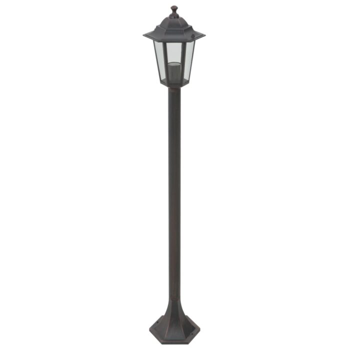 Garten-Pollerleuchte 6 Stk. E27 110 cm Aluminium Bronzefarben – Bild 2