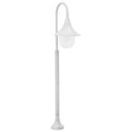 Garten-Pollerleuchte E27 120 cm Aluminium Weiss