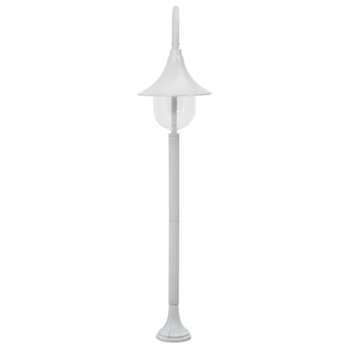 Garten-Pollerleuchte E27 120 cm Aluminium Weiss – Bild 2