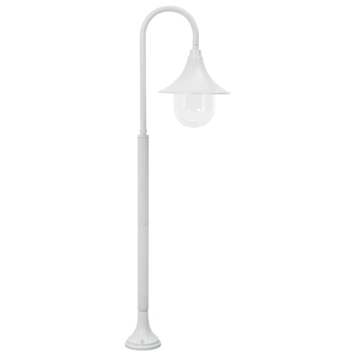 Garten-Pollerleuchte E27 120 cm Aluminium Weiss – Bild 3