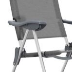Klappbare Campingstühle 2 Stk. Grau Aluminium – Bild 10