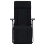 Klappbare Gartenstühle mit Polstern 2 Stk. Schwarz – Bild 4