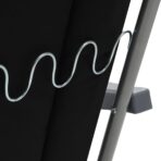 Klappbare Gartenstühle mit Polstern 2 Stk. Schwarz – Bild 9