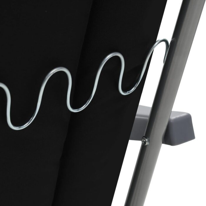 Klappbare Gartenstühle mit Polstern 2 Stk. Schwarz – Bild 9