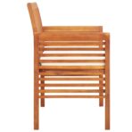 2-Sitzer Gartenbank mit Kissen 120 cm Massivholz Akazie – Bild 3