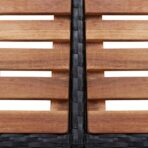 Whirlpool-Umrandung Quadratisch Schwarz 268x268x55 Poly Rattan – Bild 5