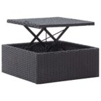 Garten-Sonneninsel mit Dach Schwarz Poly Rattan – Bild 10