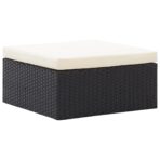 Garten-Sonneninsel mit Dach Schwarz Poly Rattan – Bild 11