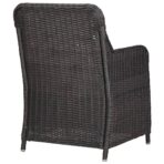 Gartenstühle 2 Stk. mit Teetisch Poly Rattan Schwarz – Bild 7