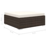 10-tlg. Garten-Lounge-Set mit Auflagen Poly Rattan – Bild 11