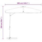 Sonnenschirm mit Stahl-Mast 300 cm Grün – Bild 8