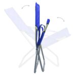 Klappbare Strandstühle 2 Stk. Stoff Schwarz – Bild 7