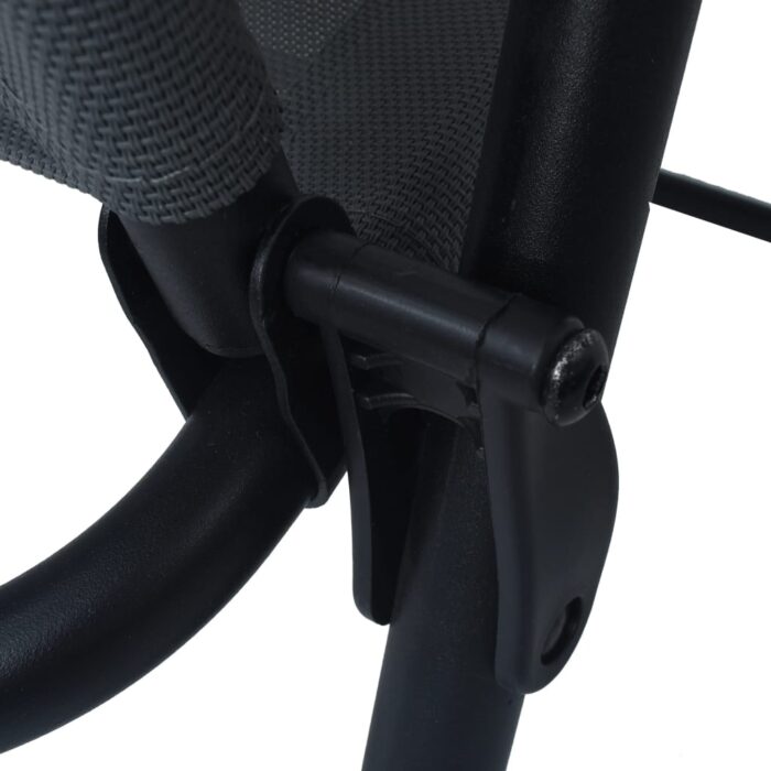 Klappbare Gartenstühle 2 Stk. Textilene Grau – Bild 7