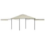 Pavillon mit Doppelt Erweiterten Dächern 3x3x2,75 cm 180 g/m²