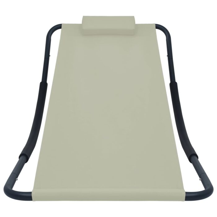 Gartenbett Cremeweiss 200 x 90 cm Stahl – Bild 2