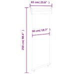 Balkon-Seitenmarkise 65x250 cm Schwarz – Bild 10