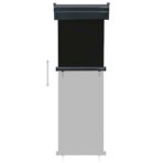 Balkon-Seitenmarkise 65x250 cm Schwarz – Bild 5