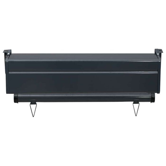 Balkon-Seitenmarkise 65x250 cm Schwarz – Bild 6