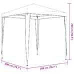 Partyzelt 2 x 2 m Weiss – Bild 8