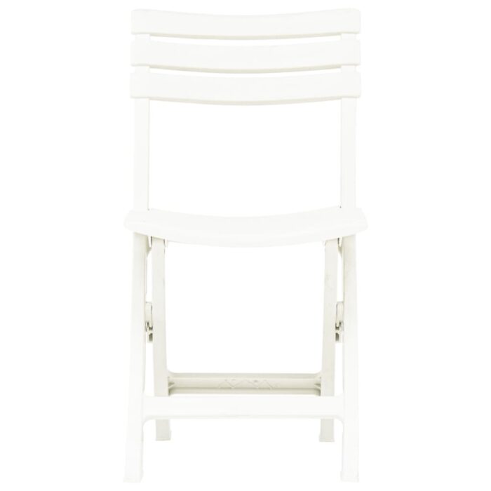 Klappbare Gartenstühle 2 Stk. Kunststoff Weiss – Bild 3