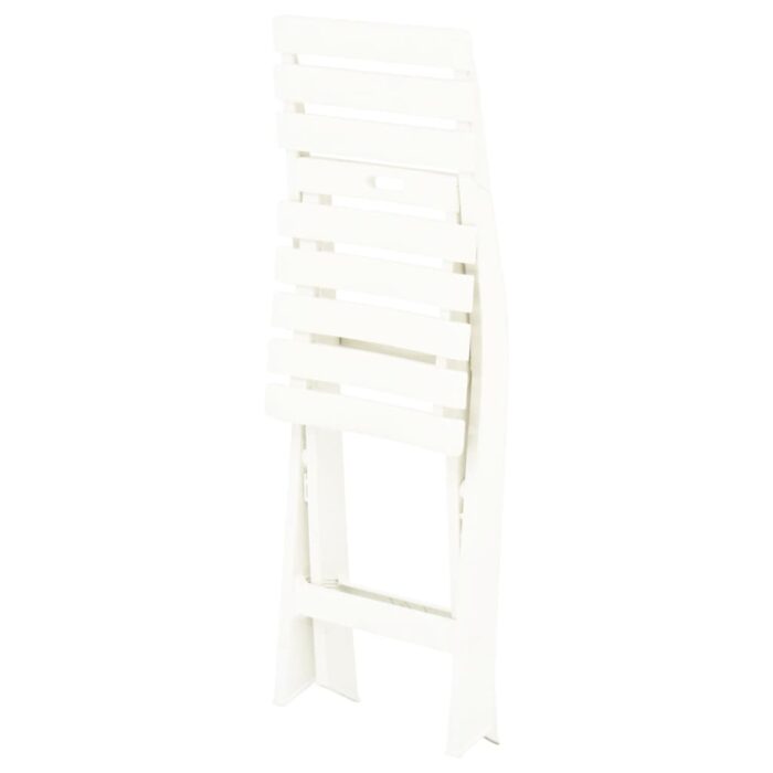 Klappbare Gartenstühle 2 Stk. Kunststoff Weiss – Bild 8